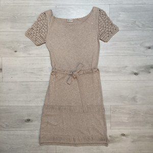 Philosophy Di Alberta Ferretti Tan Belted Sweater Dress 6